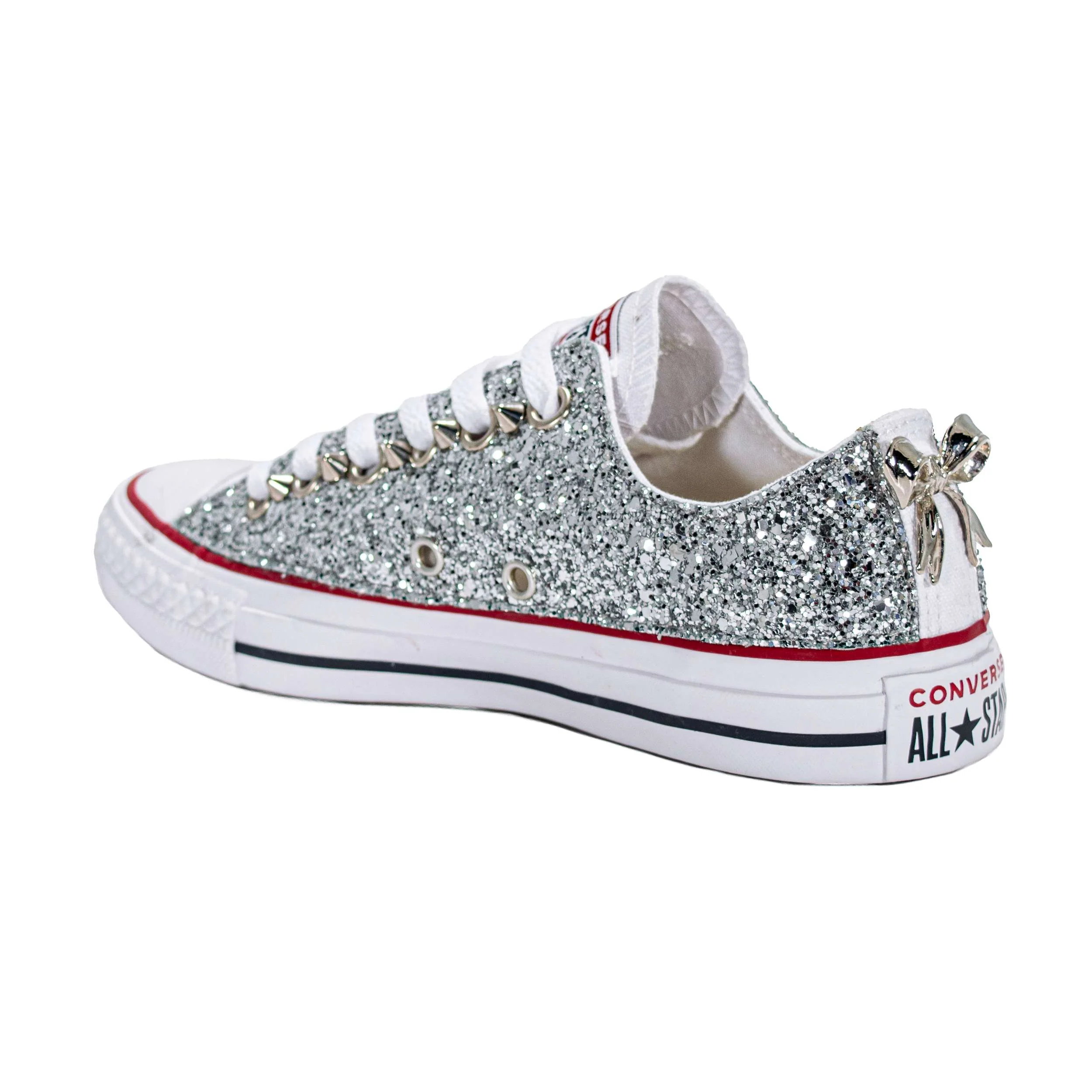 CONVERSE PERSONALIZZATE ARGENTO EUSEBIO - Image 5