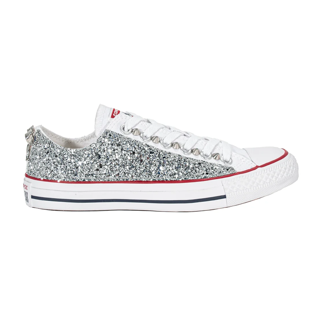CONVERSE PERSONALIZZATE ARGENTO BEDA - Image 3