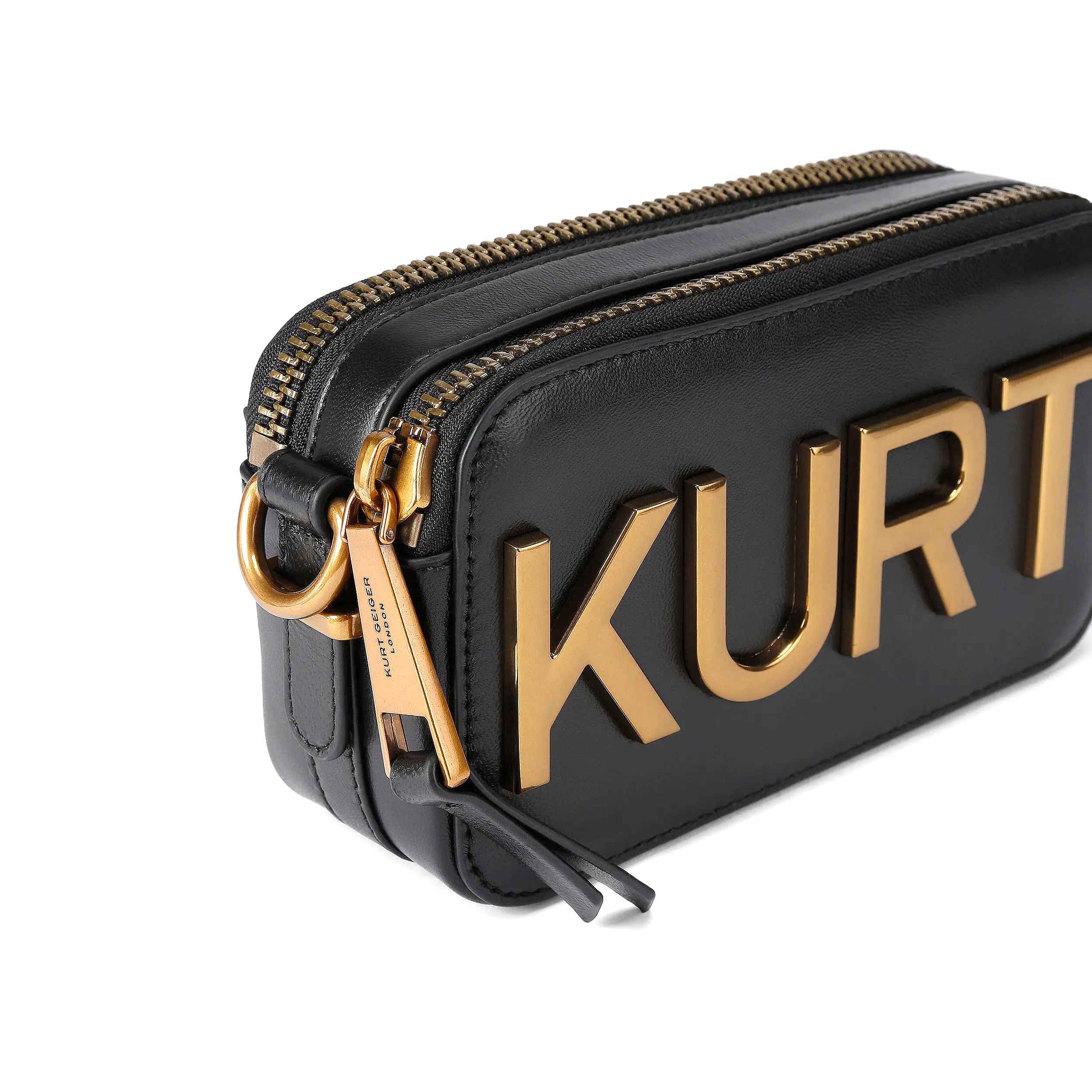 KURT GEIGER 2Z SM KENSINGTON CAMERA K BLACK LEATHER - Image 3