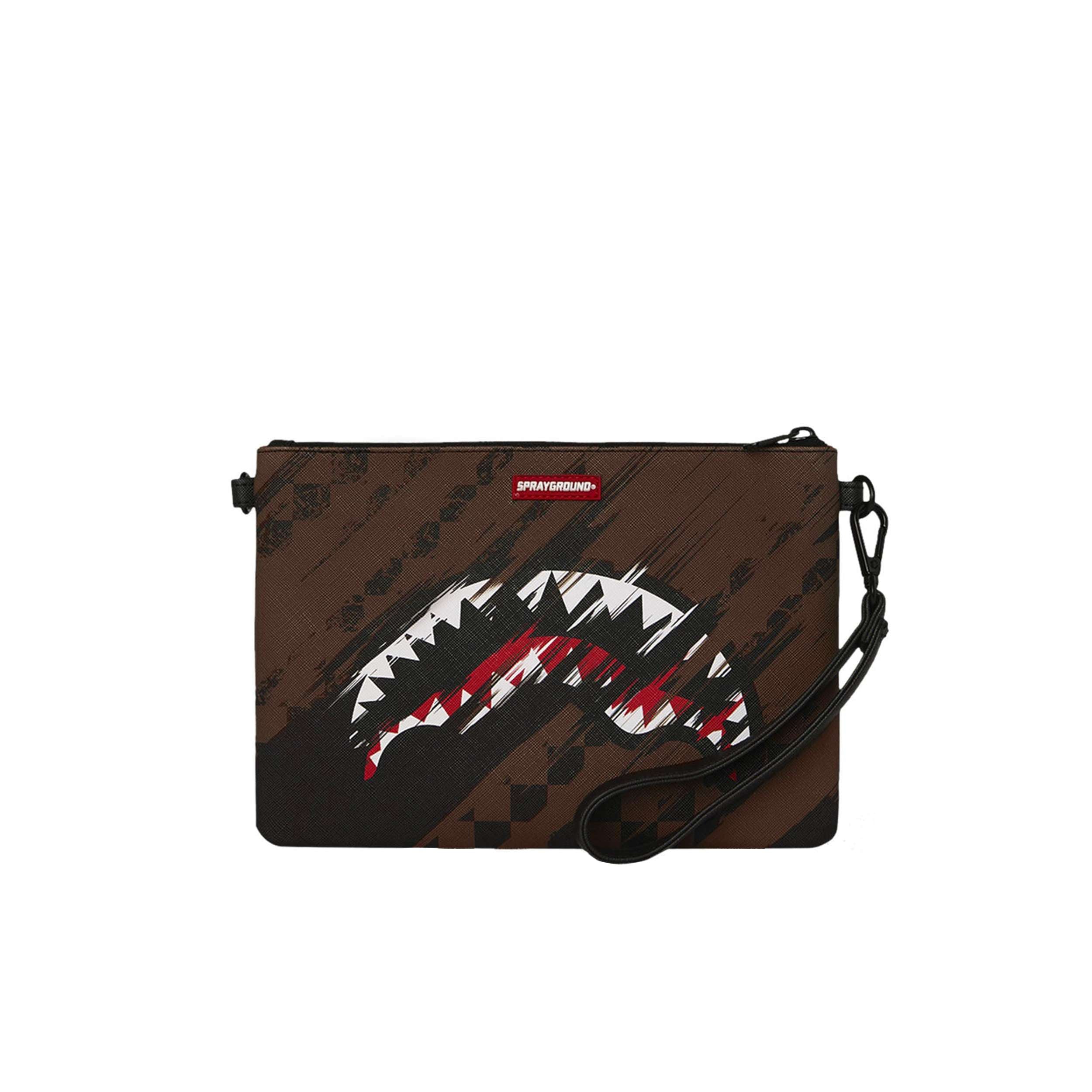 SPRAYGROUND SMEARED GRUNGE CROSSOVER CLUTCH